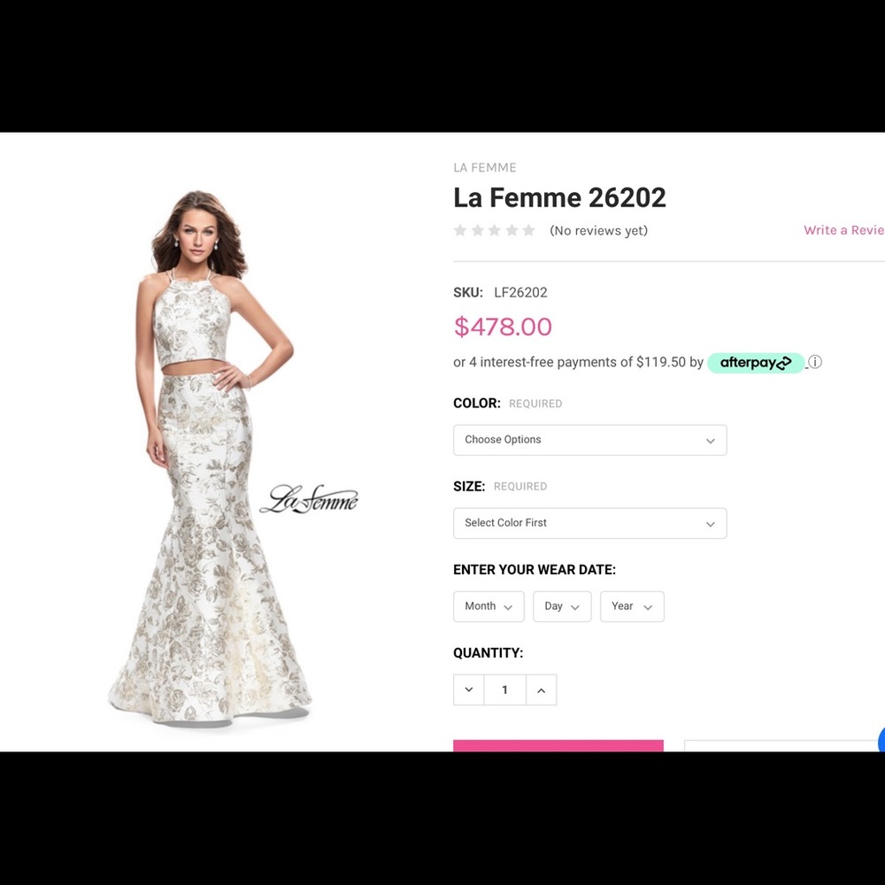 La Femme Prom Dress Size 6